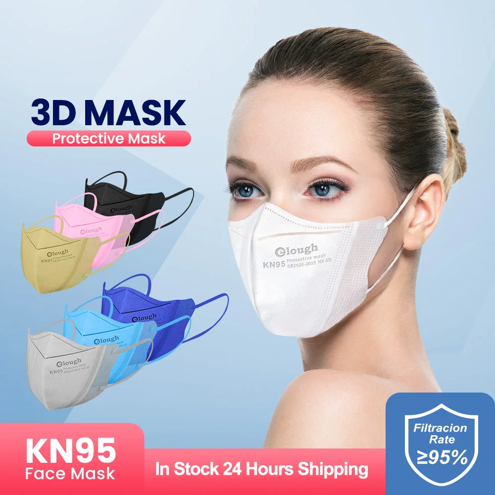

Elough Woman 3D Face Mask Colores Mascarillas fpp2 homologada KN95 Masks Reusable mascara ffpp2 cubrebocas ffp2mask masque noir
