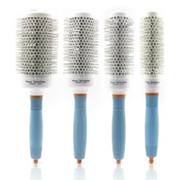 professional anti static hair comb high temperature aluminum iron round comb 3 size hair tools hair brush