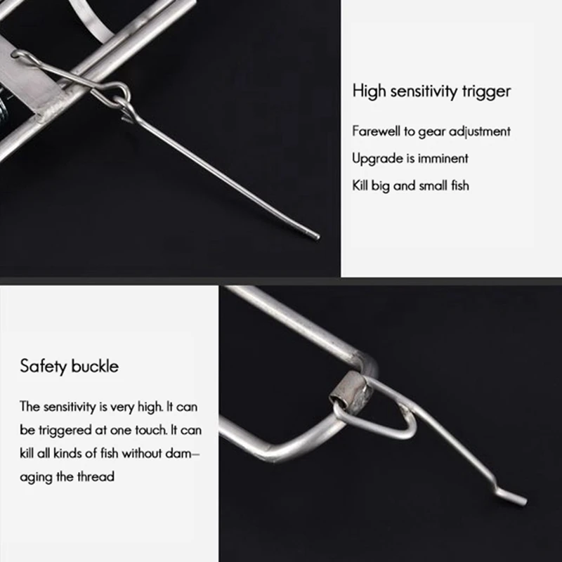 

Foldable Automatic Fishing Rod Holder Stainless Steel Fishing Rod Pole Rack Ground Support Bracket