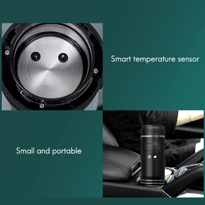 

Portable Coffee Machine for Cars DC12V Espresso Machine Coffee Powder for Outdoor Travel Black