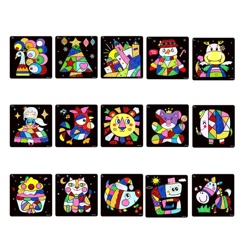 

MosaicSticker Art Crafts Educational Scene DIY Painting Crafts with Unfading Transfer Paper Drawing Set Toy Drawing Kit