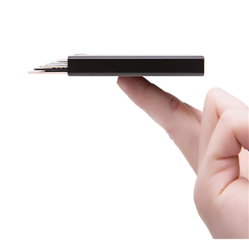 RFID Противоугонный Умный кошелек Тонкий чехол для ID карты унисекс волшебный