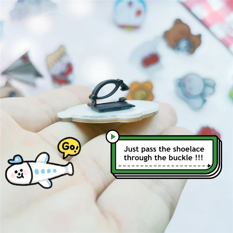 

1PCS Cute cartoon anime decorative shoe buckle Japanese girl DIY canvas shoelace buckle student trend creative shoe accessories