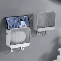 punch free soap box bathroom wall mounted soap holder flip creative bathroom drain soap dish