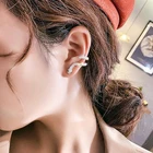 Прикольные серьги для женщин, пирсинг в стиле панк, блестящие стразы, серьги-каффы, аксессуары, 2021