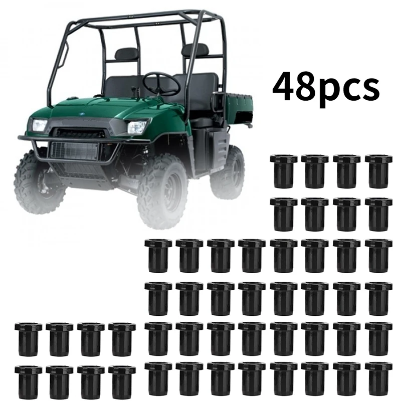 

48 Pcs Rear Suspension A-Arm Short Bushing Kit for Polaris Ranger XP 700 800 Rear Suspension Control Lower Bushing Tool