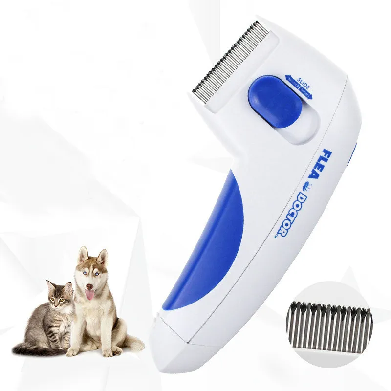 

Pet Electric Flea Comb Cat Dog Comb Fleas Tick Grooming Removal Tools Cats Automatic Kill Lice Electric Head Brush Pets Products