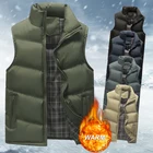 Мужская жилетка, мужская теплая куртка без рукавов, мужской зимний Повседневный жилет, жилет, мужская одежда на молнии