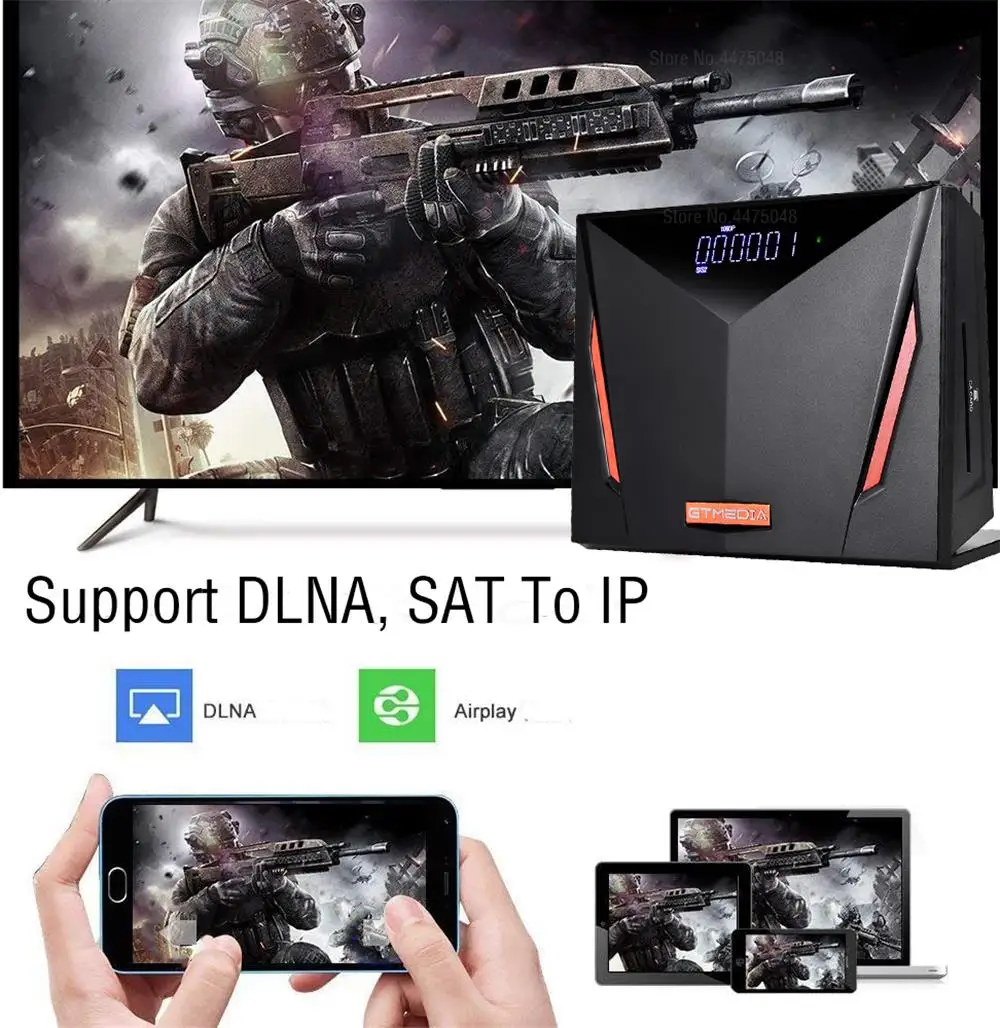 4K Ultra HD GTmedia V8 UHD-ресивер спутникового ТВ DVB-S2 / T2 C Комбинированный декодер ISDBT