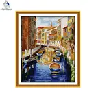 Венеция-город на воде Счетный крест Набор сделай сам пейзаж шаблон Aida 14CT 11CT Холст Печатный ткань рукоделие вышивка набор
