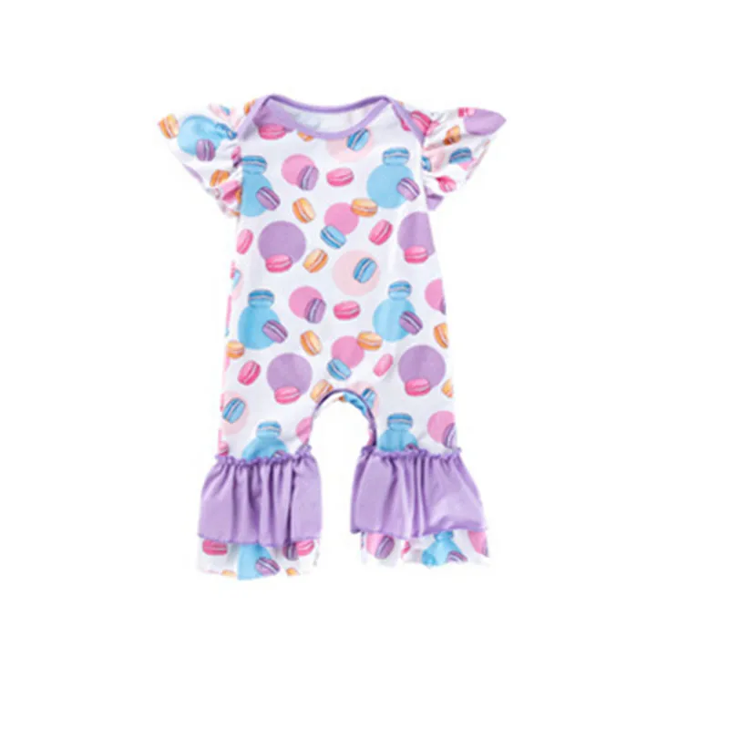 Новый стиль трико без рукавов для младенцев Цельный Детский костюм с принтом