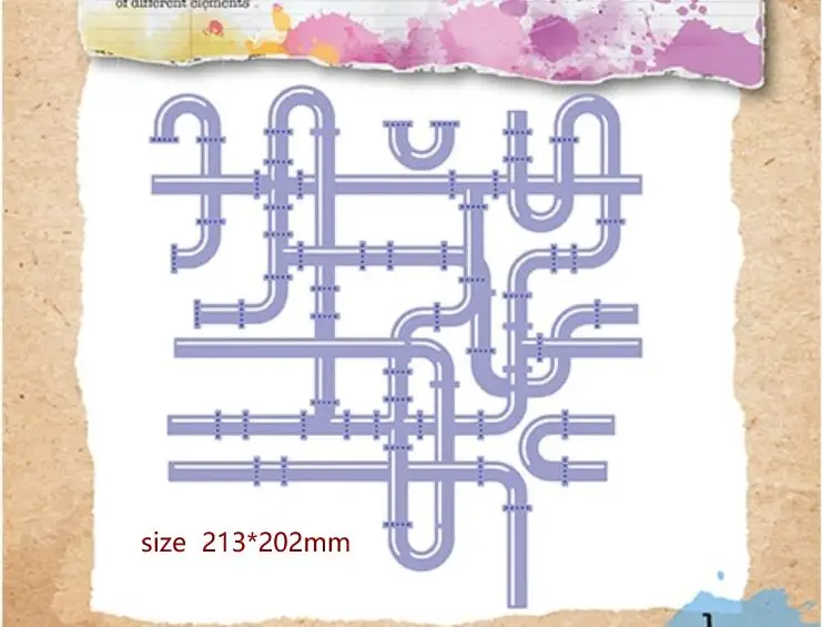 

Metal cutting dies pipe work background cut die mold card Scrapbook paper craft knife mould blade punch