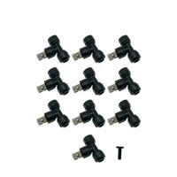 10 pcs 6mm slip lock brass nozzles 14 three way quick connection t connectors1 end plug for outdoor misting cooling system