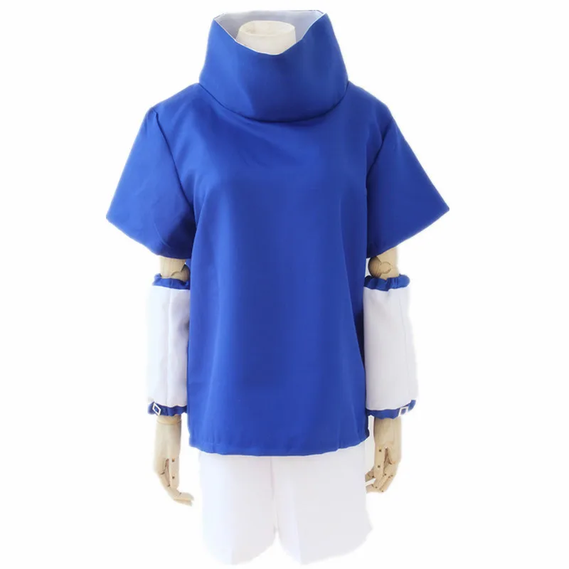 Аниме Косплэй костюм героя мультфильма Саскэ Утиха цвет синий черный Большие