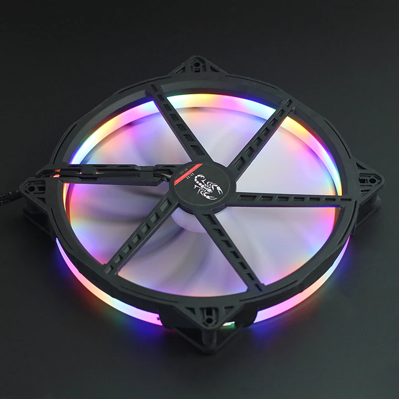 

PC 20cm chassis fan 12V DC LED glare silent fan case fan Colorful LED fan