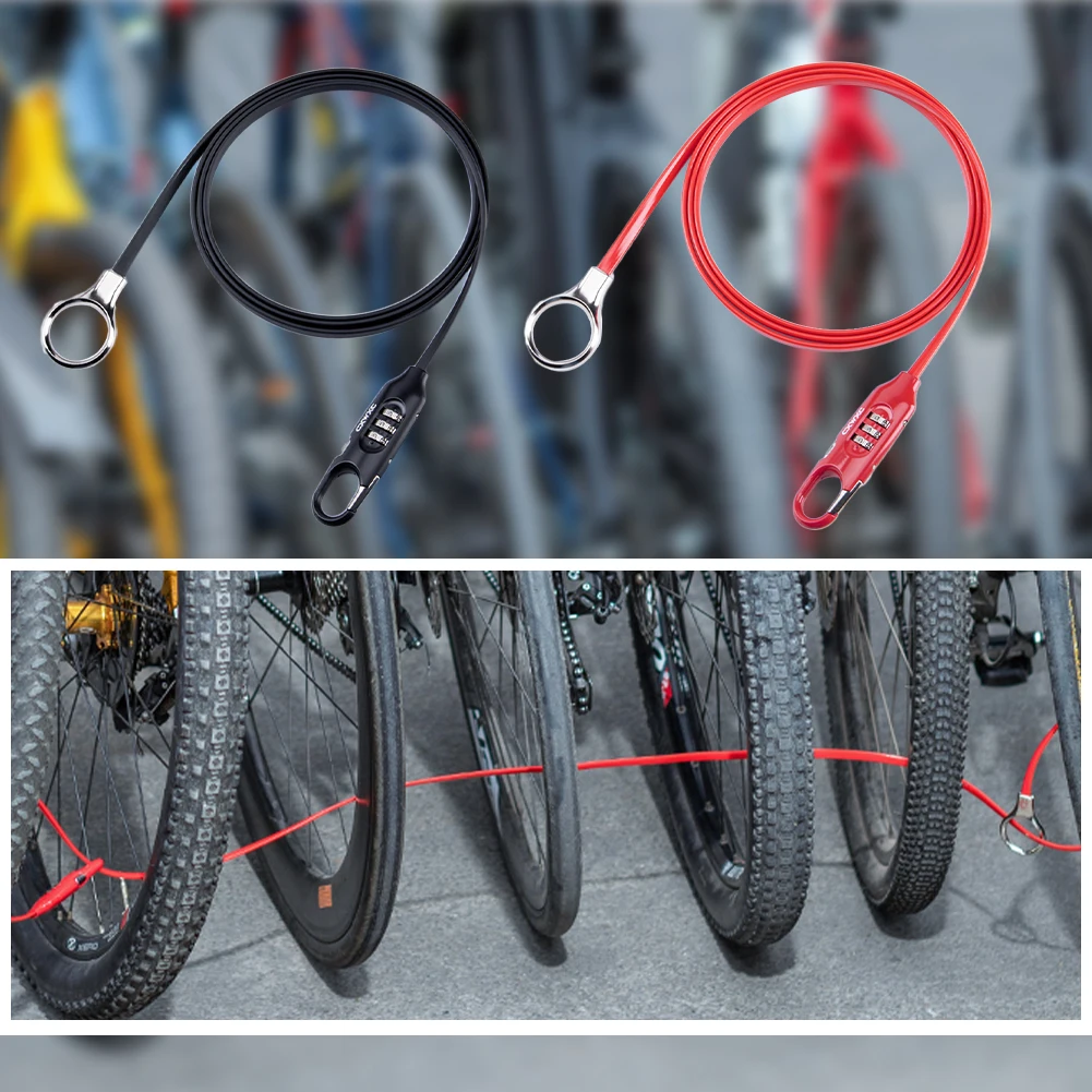 3 цифр Велосипедные замки Комбинации замок с 180 см Стальная проволока