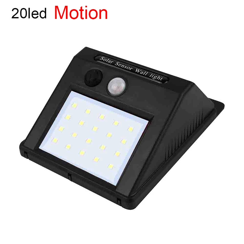 20led motion Уличный фонарь светильник н20 Вт, 30 Вт, 48 Светодиодный s светодиодный солнечный Мощность движения PIR Сенсор настенный светильник на открытом воздухе Водонепроницаемый уличные энергосберегающие сад лампа безопасности - Испускаемый цвет: 20led motion