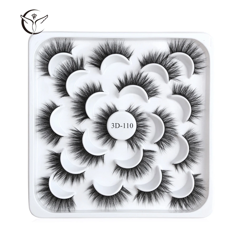 3DM-110 Mink eyelashes 3d mink hair eyelashes10 pairs long makeup 3d faux nature fake lashes extension false eyelashes Wholesale(10P - Цвет: 3DM-110