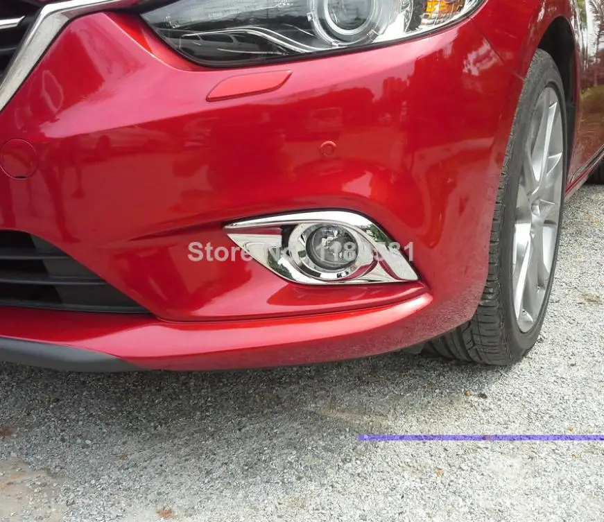 Накладка на переднюю противотуманную фару для Mazda 6 M6 Atenza 2014 2015 ABS|Хромирование| |