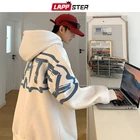 Толстовка мужская оверсайз с капюшоном и надписью в стиле Харадзюку