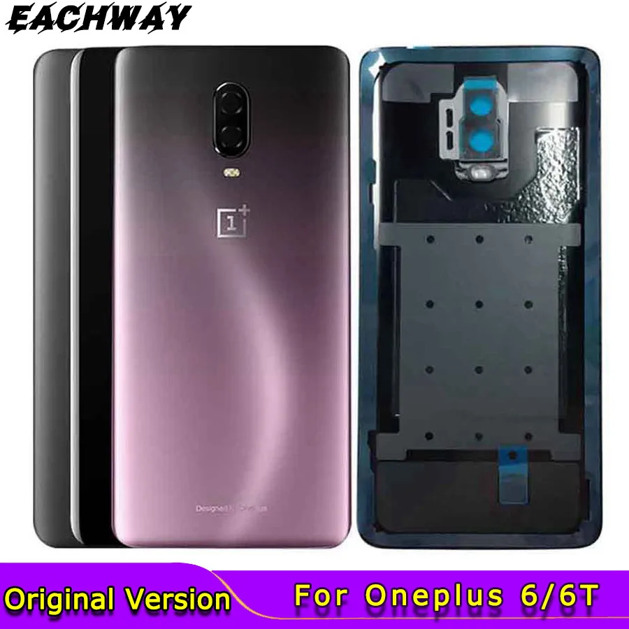 Новая задняя крышка Oneplus 6 6T 7 Pro аккумулятора стеклянная дверь One Plus задний корпус