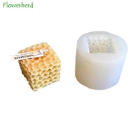 3d candle silicone mold candle making supplies square honeycomb cube aroma candle mold plaster baking mousse mold resin mold