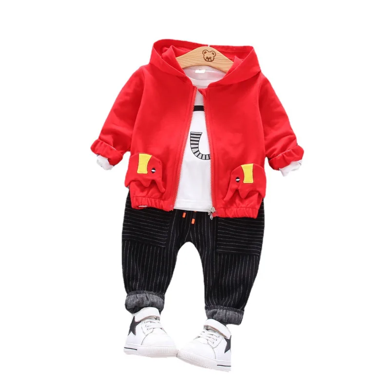 

Новинка, осенняя одежда для маленьких девочек, детская спортивная куртка с капюшоном для мальчиков, футболка и брюки, 3 шт./компл., повседневная одежда для малышей, детские спортивные костюмы