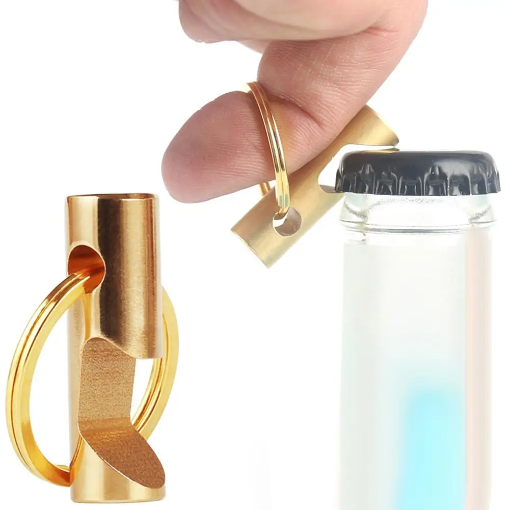 Durable Brass Pocket Keychain Portable Beer Bottle Can Opener Outdoor Party Bar Key Ring Tool Kitchen Supplies | Дом и сад