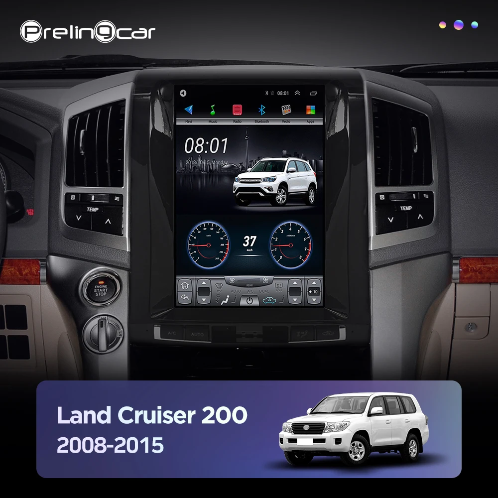 Автомагнитола мультимедийный навигатор видеоплеер для Toyta land cruiser 200 2008 2015 в стиле
