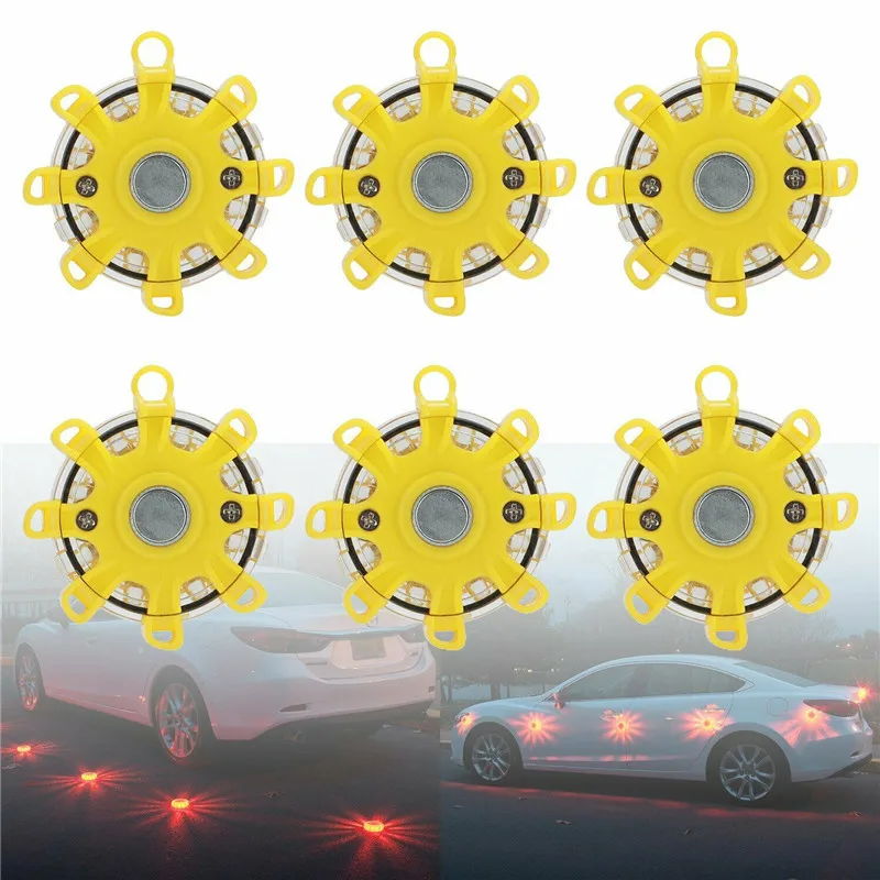 6 шт. дорожные вспышки стробоскопический светильник светодиодный автомобильный
