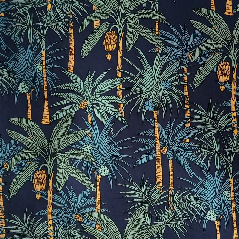Japanese style two-color optional banana tree printed cotton fabric for handmade clothing and DIY | Дом и сад