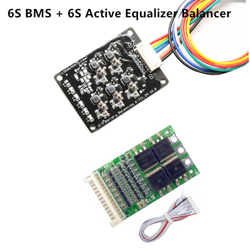 

6S 1.2A Active Equalizer Balancer 25A bms Polymer Lithium/Ternary Lithium Battery Protection Board with
