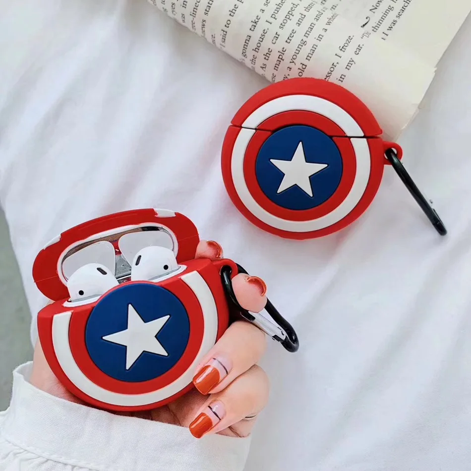 3D чехол для наушников Airpods 2 силиконовый милый кот аниме мультипликационные