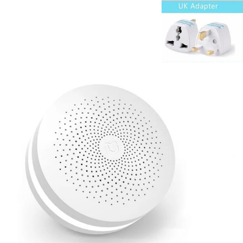 Xiaomi шлюз 2 умный дом Комплект Многофункциональный шлюз сигнализация WiFi приложение контроль ночной Светильник - Цвет: add UK plug