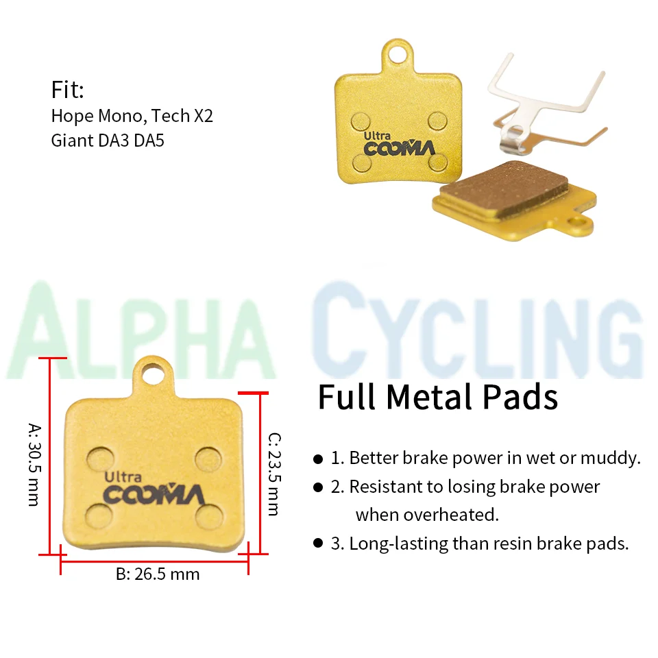 Велосипедные дисковые Тормозные колодки для HOPE MONO MINI Tech X2 Giant MTB DA3 DA5