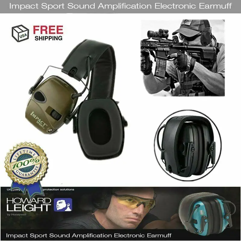 Outdoor Sports Anti-noise Impact Sound Amplification Electronic Shooting Earmuff Tactical Hunting Hearing Protective Headset NEW 