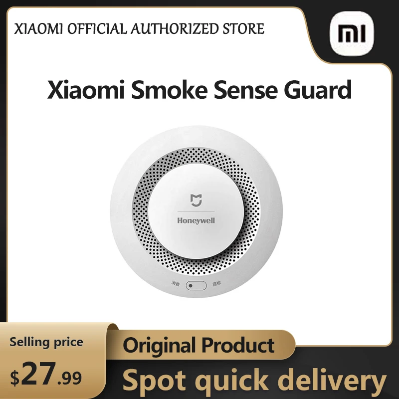 

Xiaomi Mijia Honeywell Smoke fire sensor Alarm Detector Audible Visual Smoke Sensor Remote Mi Home Smart APP Control Bluetooth