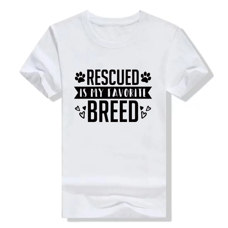 Спасенная футболка с надписью My favorite Breed принтом Dog Mama Lover Забавные футболки Adopt Dont