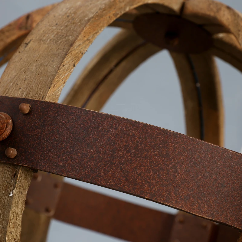 Антикварная Сфера люстры круглый деревянный подвесной светильник ing Ретро