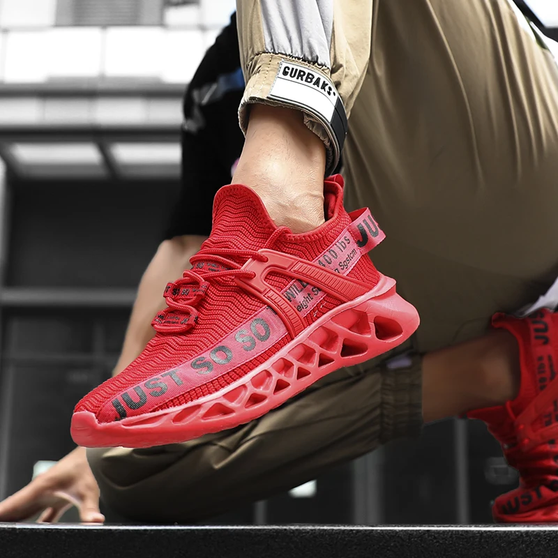 

QGK 2021 Men Casual Sport Breathable Air Mesh Running Shoes For Male Outdoor Light Weight Fashion Tennis Sneaker Trainers