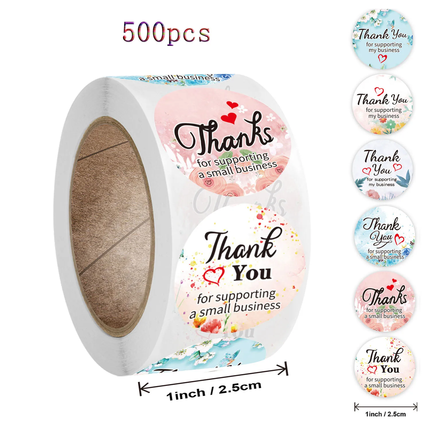 

Qiduo 500pcs Gift Sticker Round Floral Thank You Stickers Scrapbooking For Wedding Package Seal Labels Custom Sticker Decoration