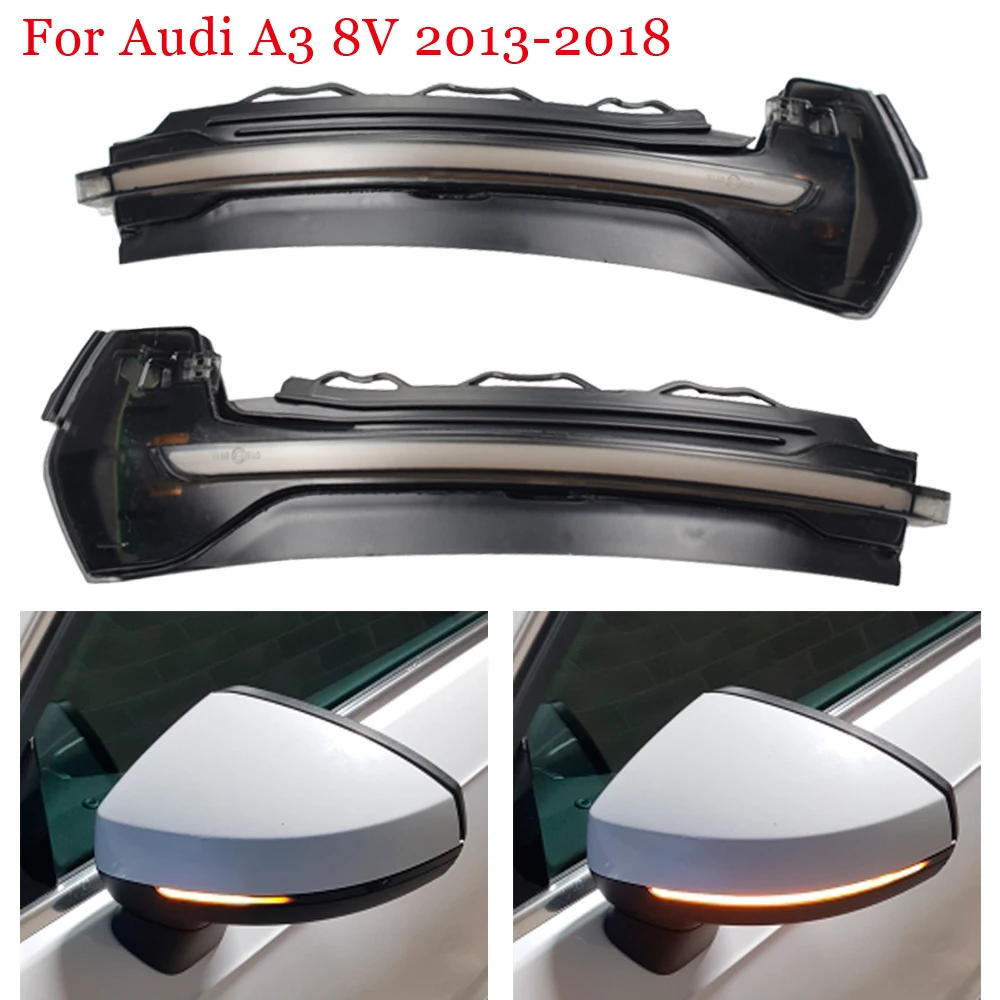 

LED Dynamic Turn Signal Light For Audi A3 8V S3 RS3 2013 2014 2015 2016 2017 2018 2019 2020 Flowing Water Blinker Flashing Light