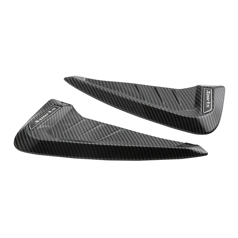

NEW-1 Pair Car Universal Carbon Fiber Look Side Body Intake Grille Fender Air Vent Decoration Cover Trim Auto Accessories