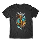 Футболка с якорем и татуировкой. Рубашка Hope из 100% хлопка, Премиум футболка с графическим рисунком, Новая классная футболка в стиле Харадзюку, Мужская надпись