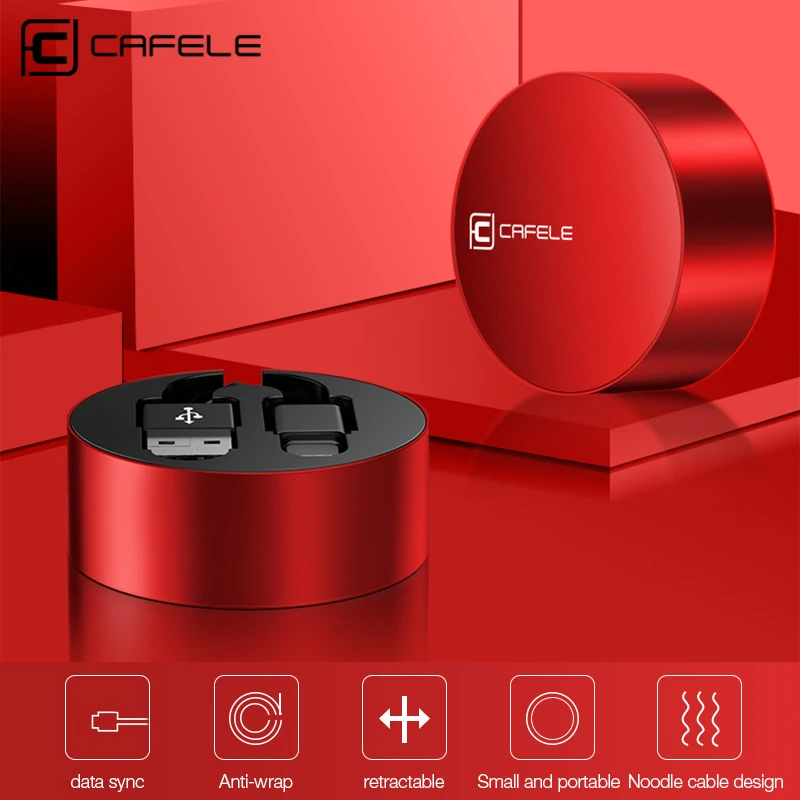 Cafele USB кабель для iPhone 11 Pro X Xr Xs Max 8 7 6s Plus зарядный кабель выдвижной 8 Pin для iPhone Lighting Cable Max 90 см