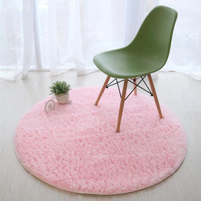 Плюшевый пол ковер стул Pat для гостиной коврик круглый ворсистый плюшевый