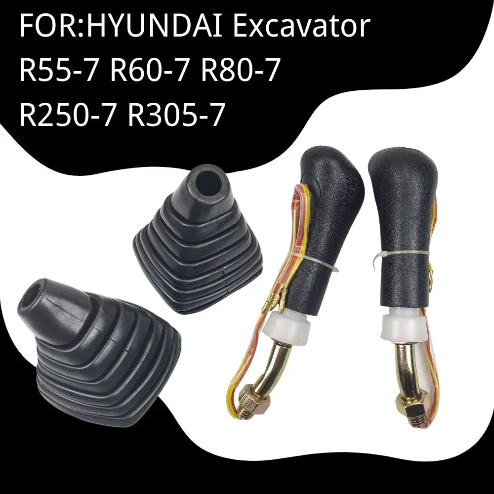 

Для HYUNDAI R55-7 R60-7 R80-7 R250-7 R305-7 джойстик для экскаватора ручки крышки Пылезащитный чехол Экскаватора Запасные Запчасти аксессуары