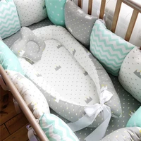 2021 8050cm baby nest bed portable crib travel bed infant toddler cotton cradle for newborn baby bed bassinet bumper