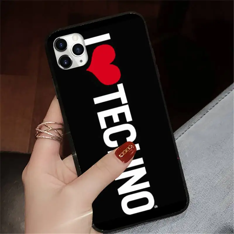 

Techno Music fashion coque luxury fashion Phone Case shell for iPhone 11 12 pro XS MAX 8 7 6 6S Plus X 5S SE 2020 XR