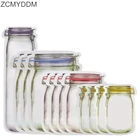 Многоразовые мешки ZCMYDDM для бутылок, мешки для хранения продуктов, пакеты для хранения закусок, герметичный кухонный Органайзер на молнии сделай сам